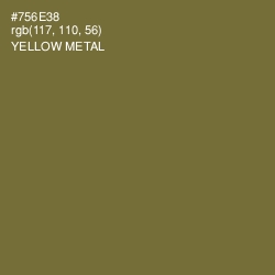 #756E38 - Yellow Metal Color Image